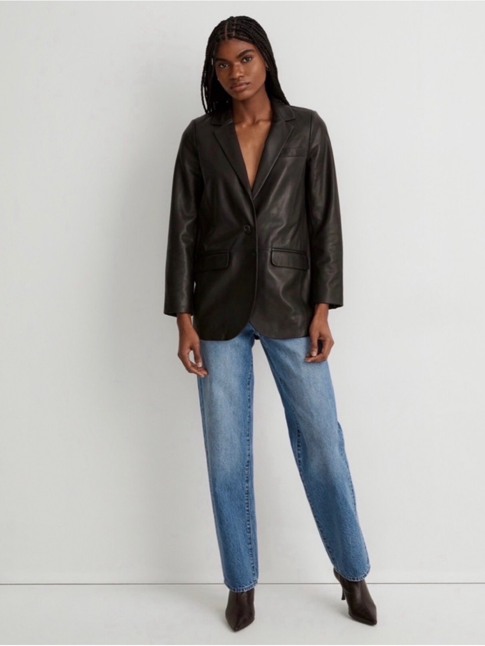 Madewell Larsen Blazer in Leather Size L